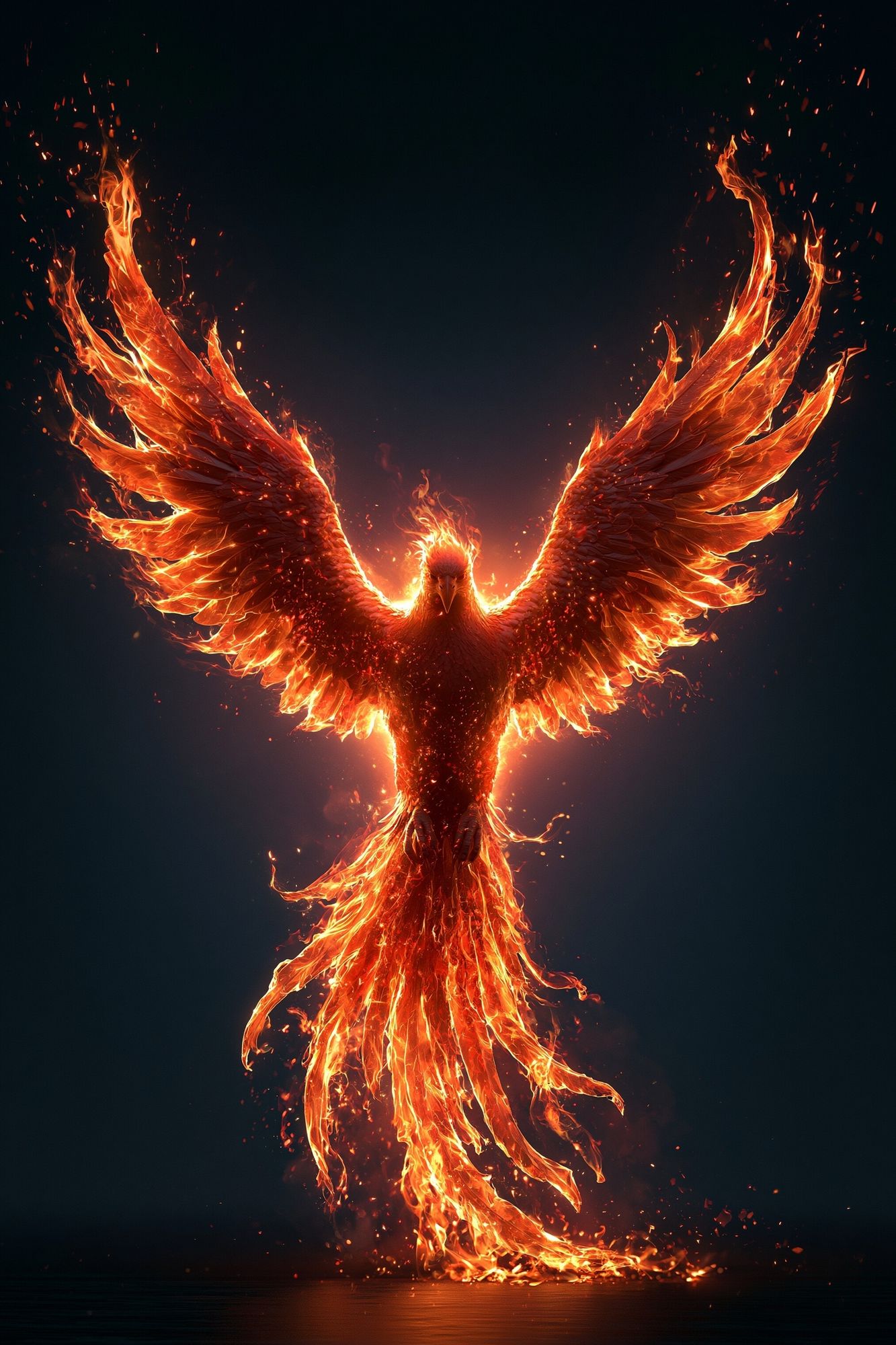 Phoenix Fire Wings Poster. poster — illustration art