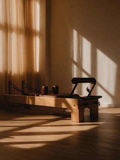 Pilates Reformer in Natural Light Poster. poster