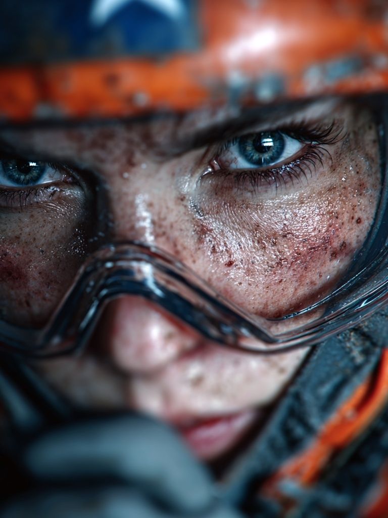 Intense Pilot Close-Up — Photography Print. poster — photography art