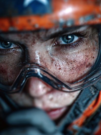 Intense Pilot Close-Up — Photography Print. poster print
