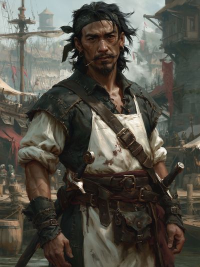 Pirate Captain Digital Art Poster. poster