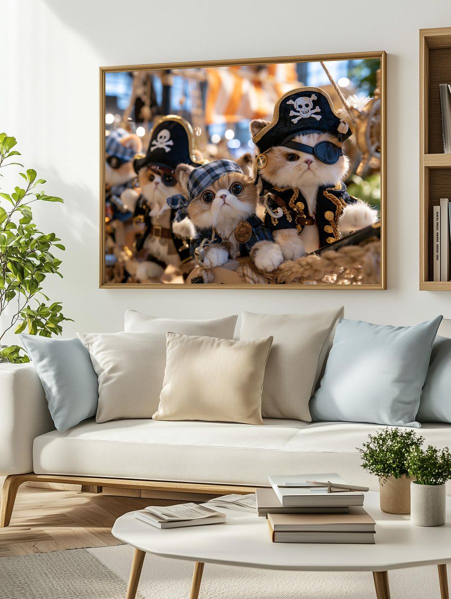 Pirate Kittens Photography Poster. — room view 2