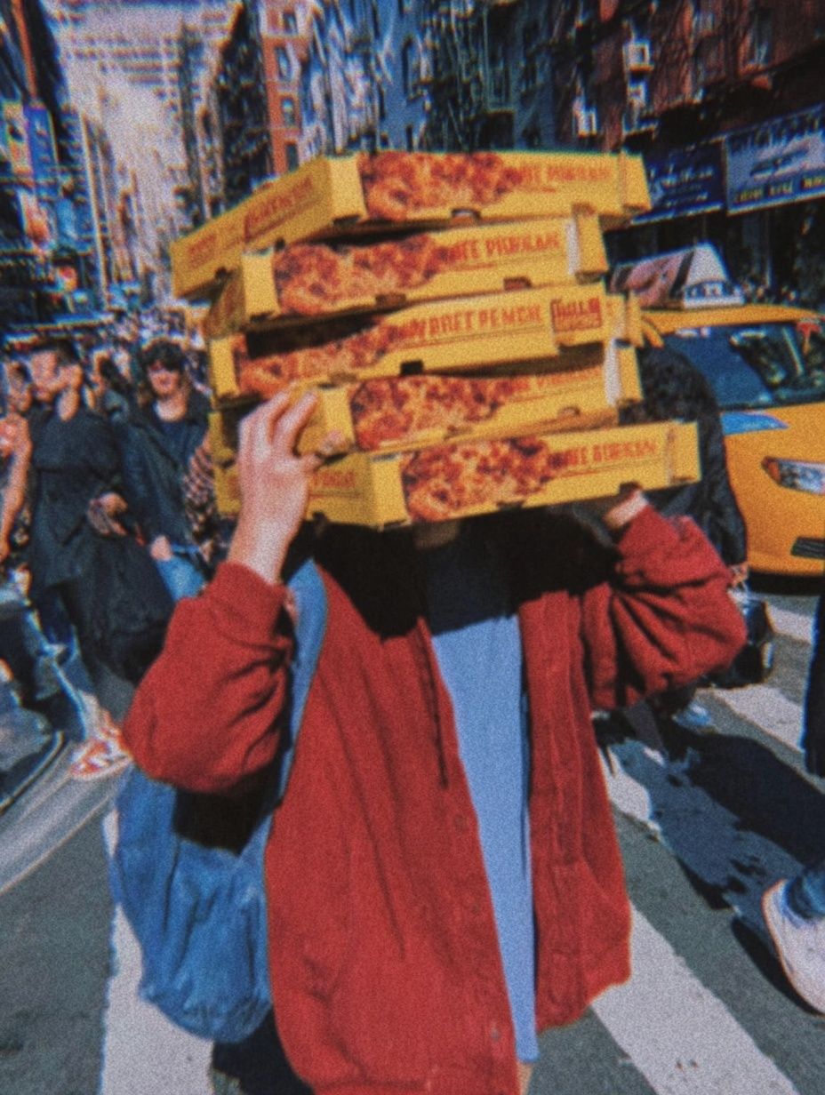 Pizza Parade Street Photography Poster. poster detail