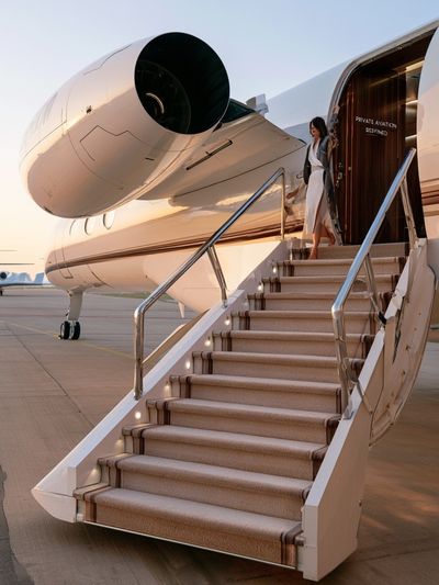 Private Jet Boarding Photography Poster.