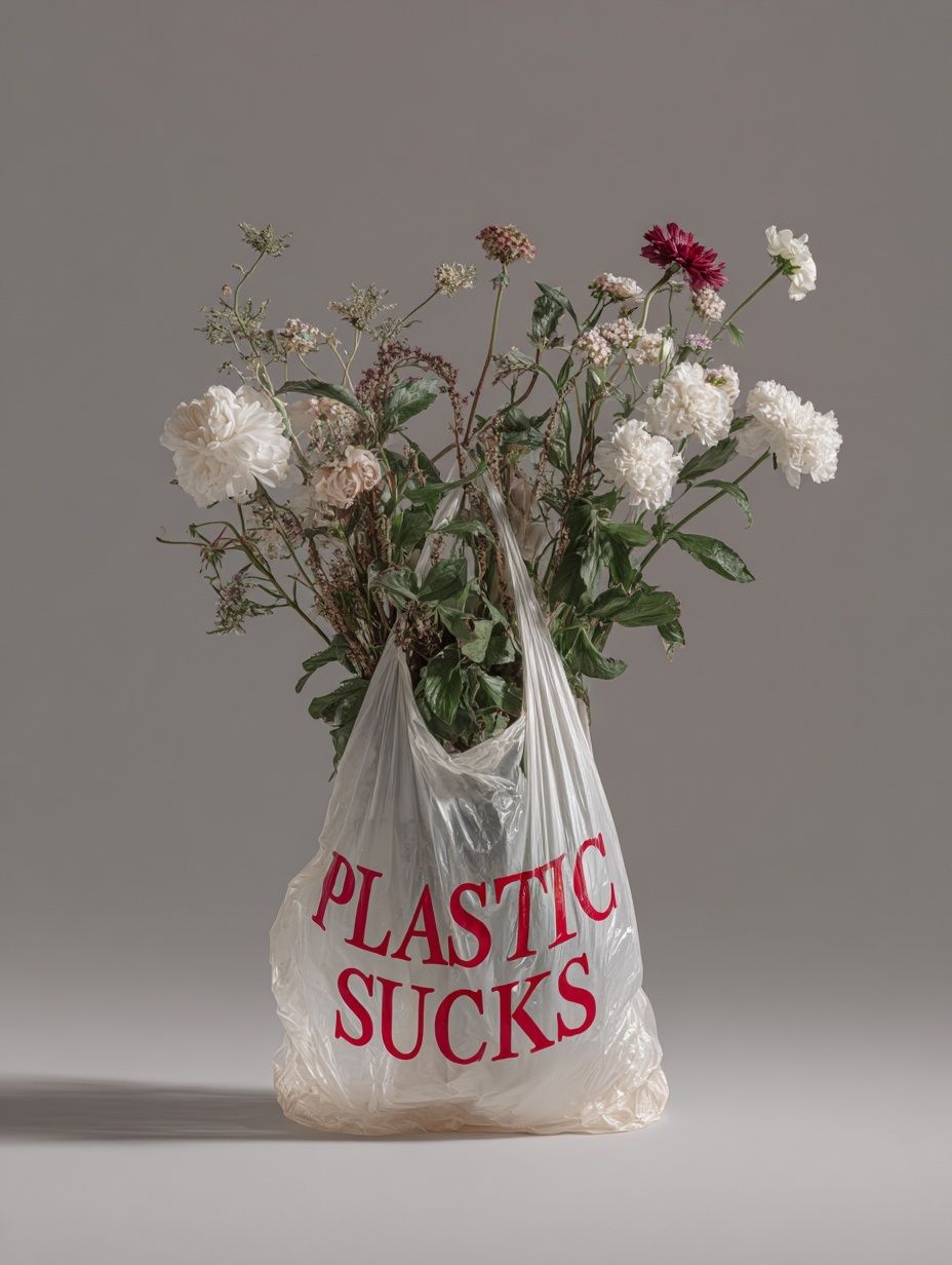 Plastic Sucks — Contemporary Art Print. poster — fine-art art