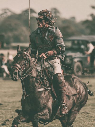 Polo Rider in Motion Photography Poster.