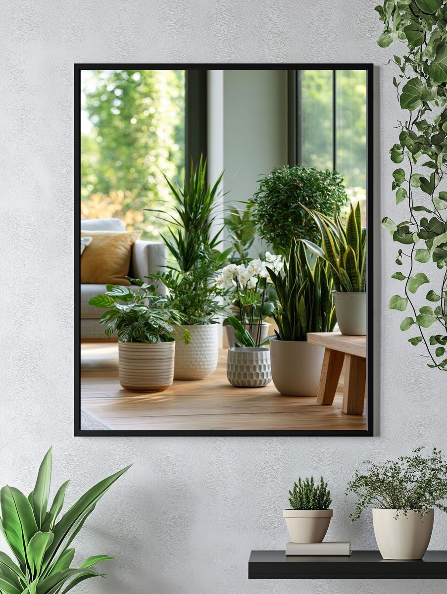 Indoor Plant Haven Photography Poster. — room view 4