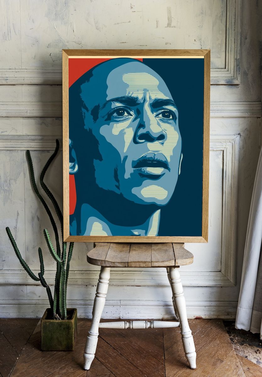 Obama Pop Art Poster. — room view 1