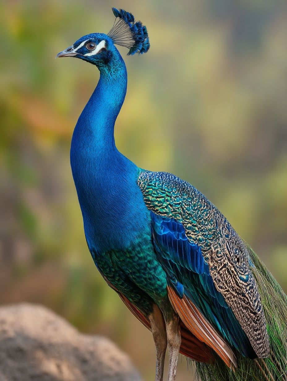 Peacock Portrait Photography Poster. poster detail