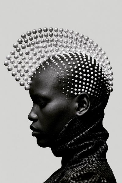 Pearl Crown Portrait Print. poster