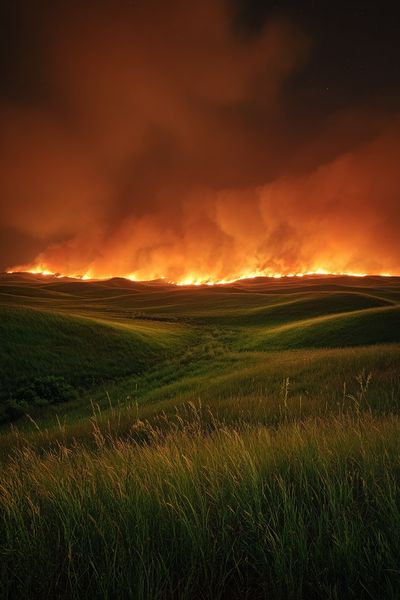 Prairie Firestorm Photography Poster. poster print