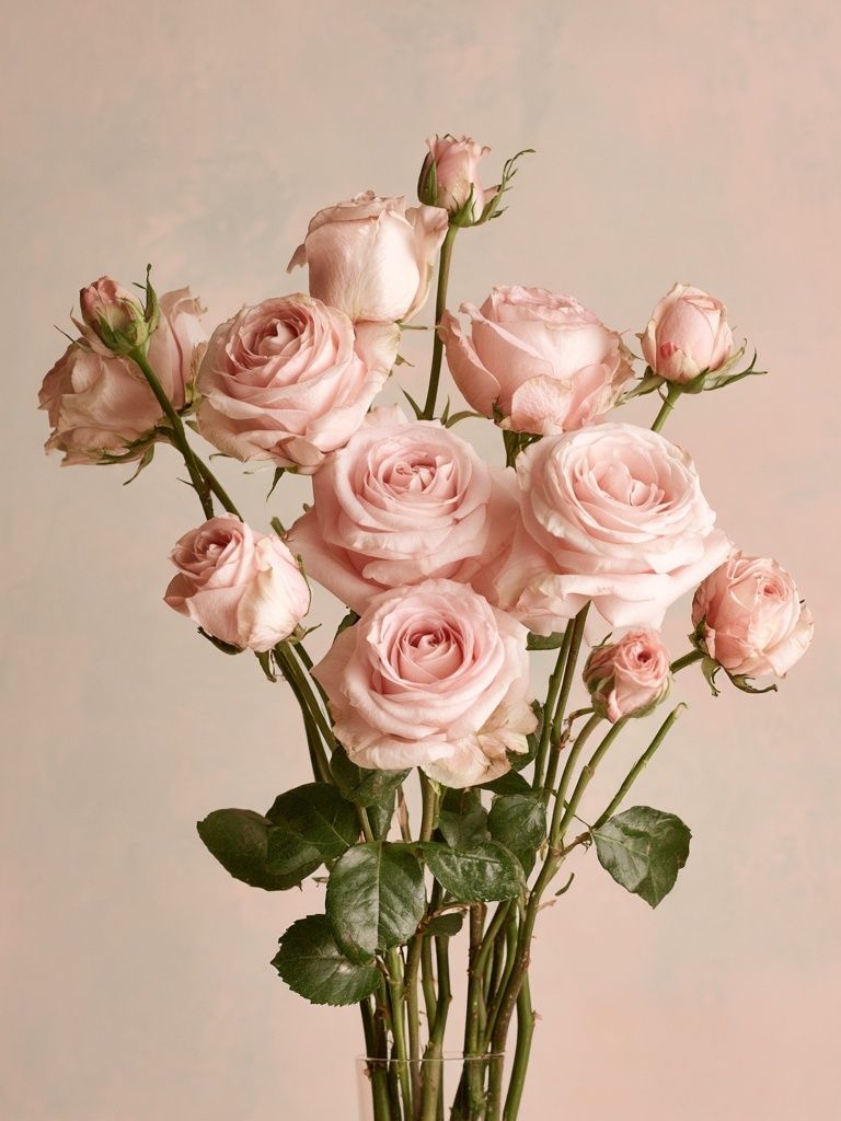 Blush Pink Roses Photography Poster. poster detail
