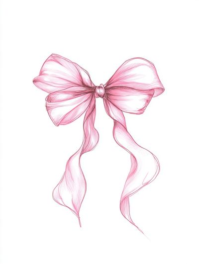Pink Ribbon Illustration Poster. poster print