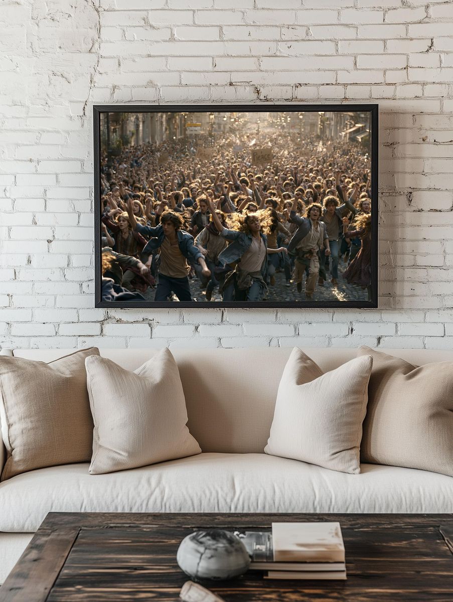 Peace Protest Crowd Photography Poster. — room view 1