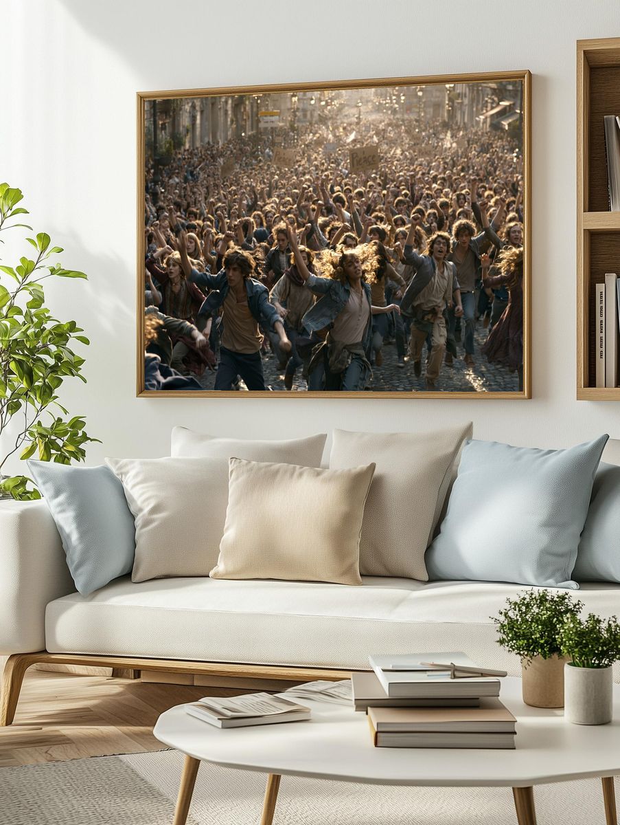 Peace Protest Crowd Photography Poster. — room view 2