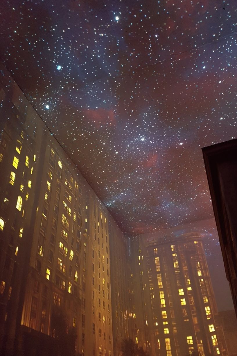Starry Cityscape Photography Poster. poster — photography art