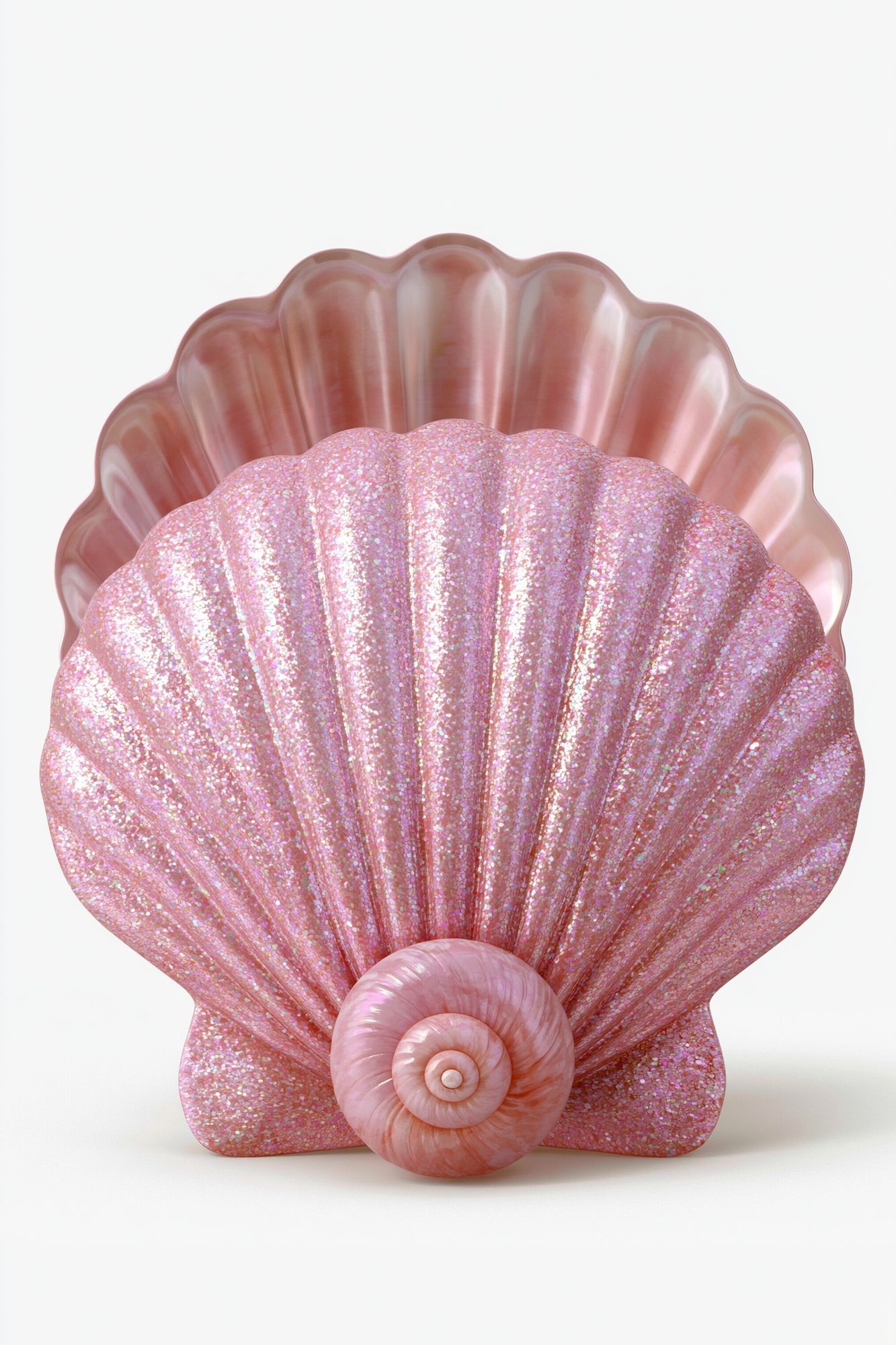 Pink Seashell Sculpture Print. poster detail