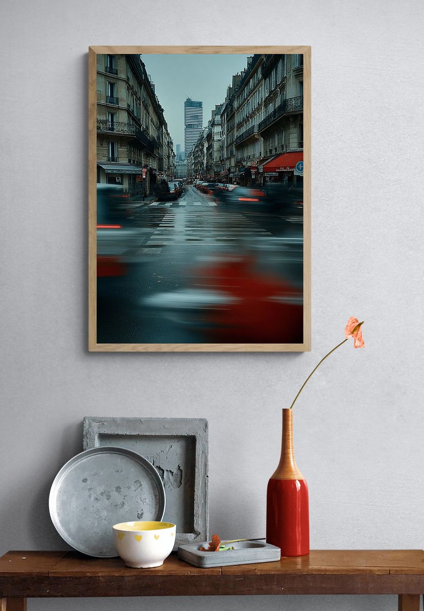 Paris Street Scene — Photography Print. — room view 3