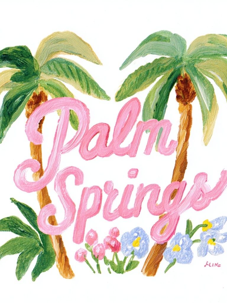 Palm Springs — Illustration Print. poster detail