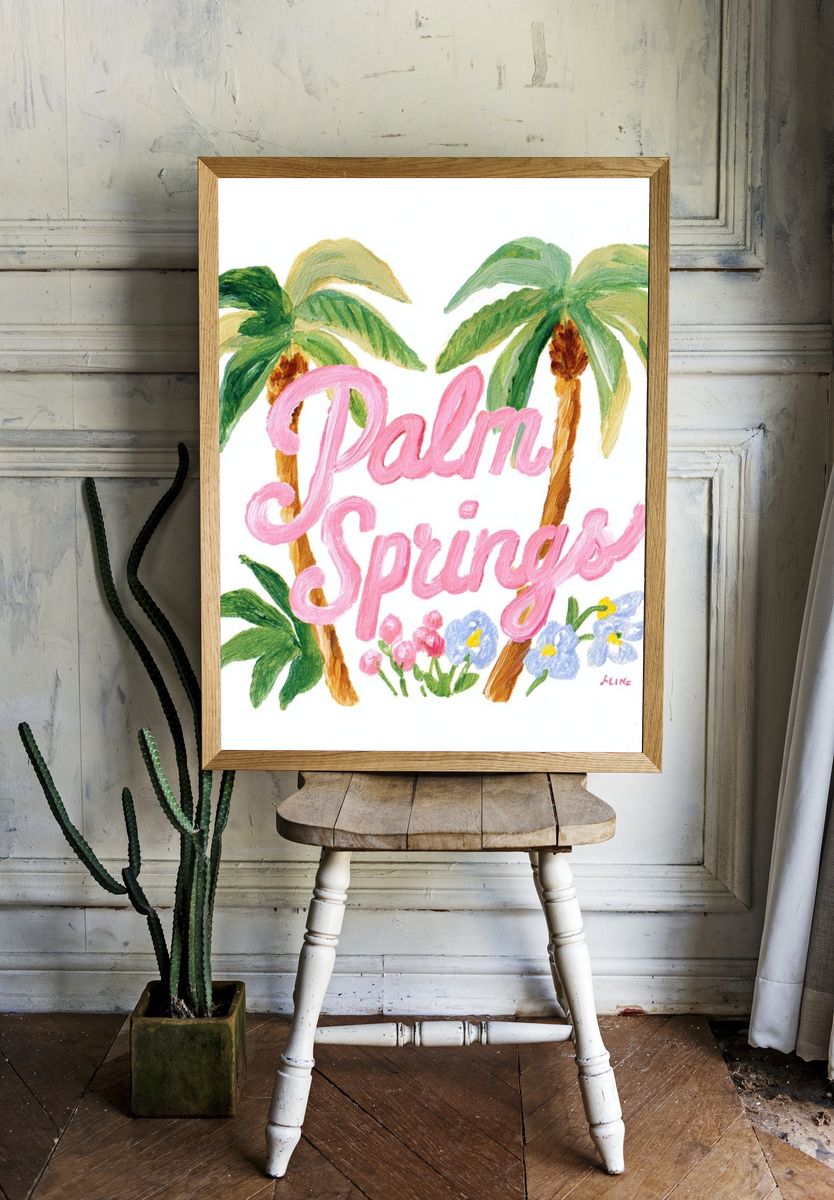 Palm Springs — Illustration Print room preview