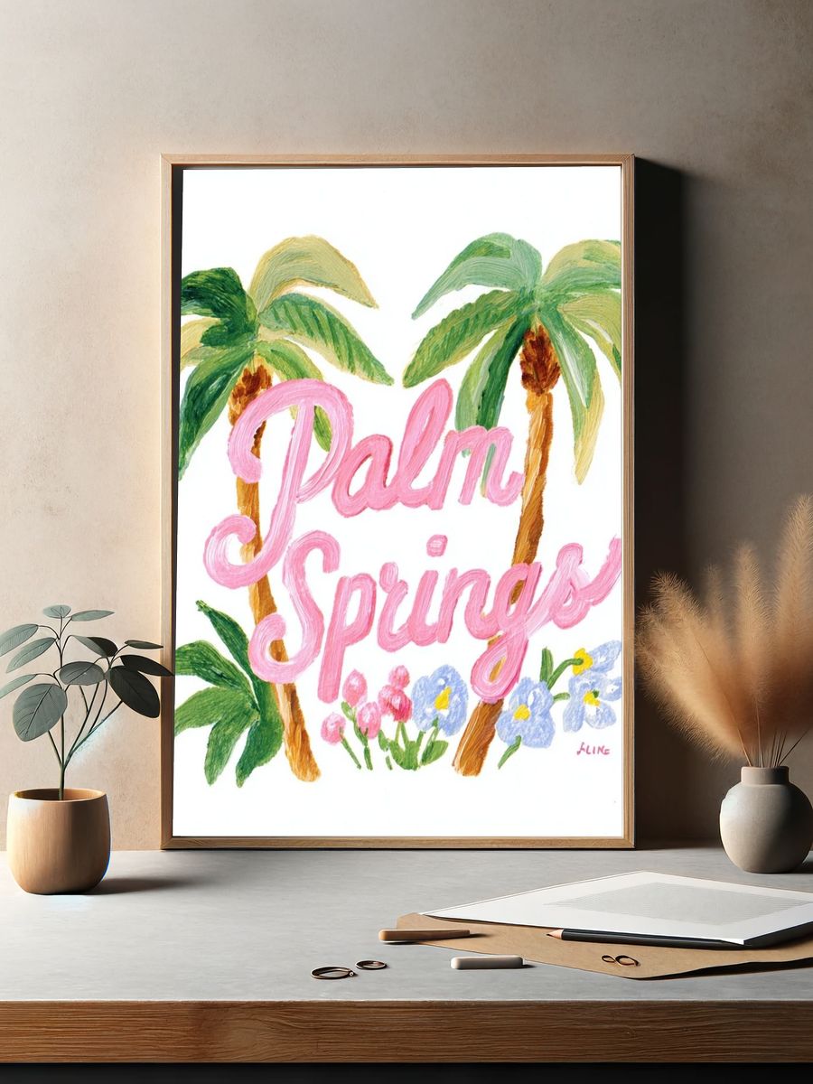 Palm Springs — Illustration Print. — room view 2