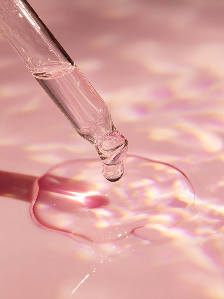 Pink Serum Drop Photography Poster. poster — photography art