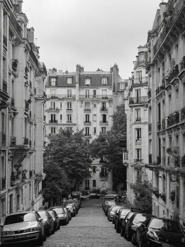 Paris Street in Black White Poster. poster — photography art