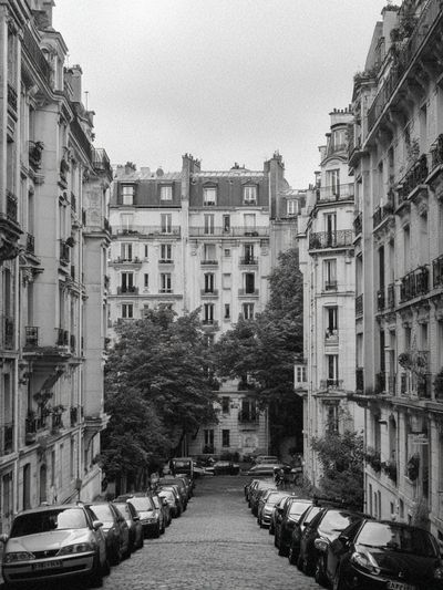 Paris Street in Black White Poster. poster