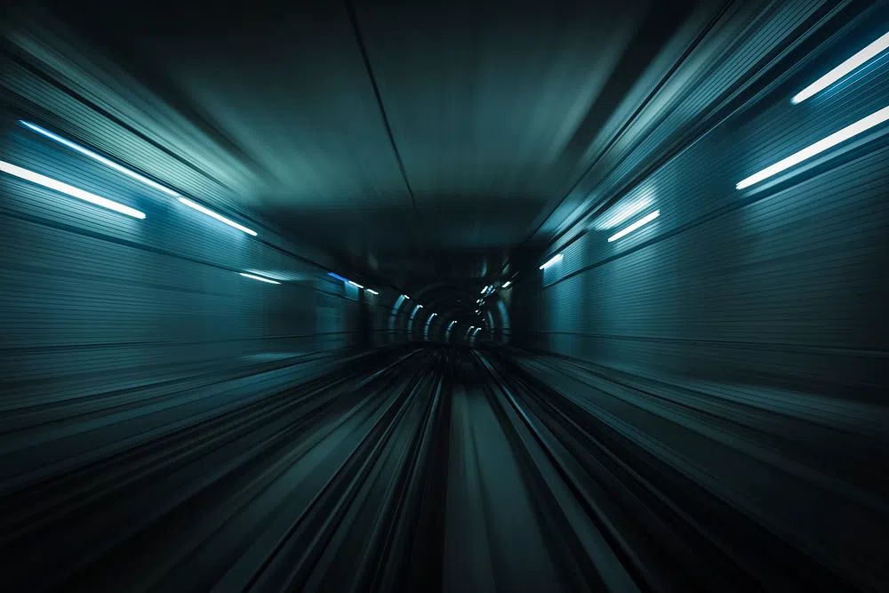 Urban Tunnel Motion — Photography Print. poster — photography art