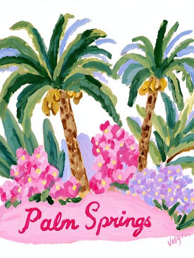 Palm Springs Tropical Illustration Poster. poster