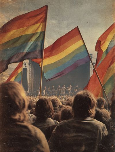 Pride Festival Concert — Vintage Print. poster print