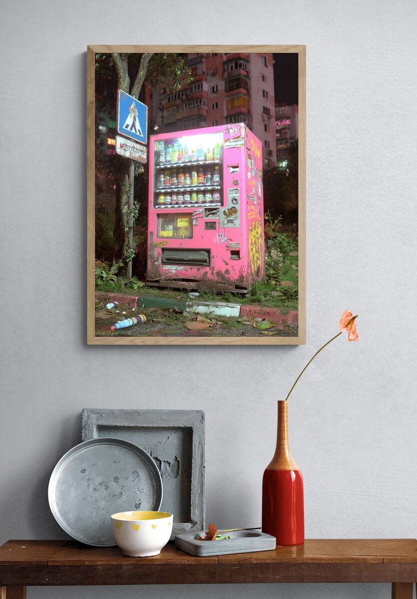 Pink Vending Machine — Urban Photography Print. — room view 3