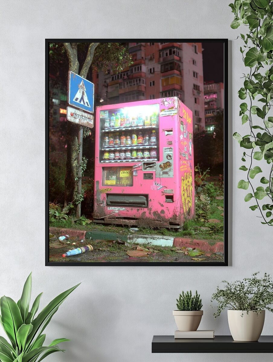 Pink Vending Machine — Urban Photography Print. — room view 4
