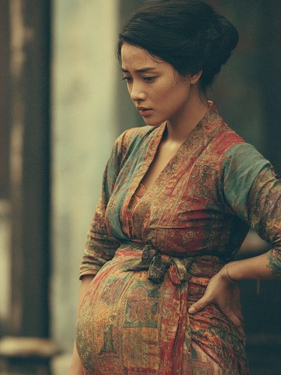 Pregnant Woman Portrait Print.