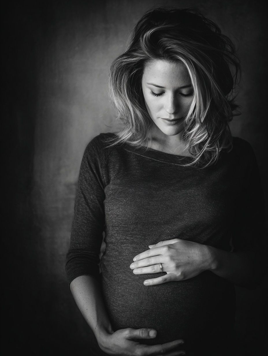 Pregnant Woman Portrait Poster. poster detail