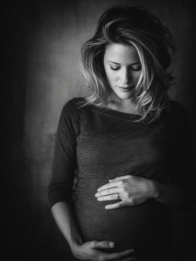 Pregnant Woman Portrait Poster. poster