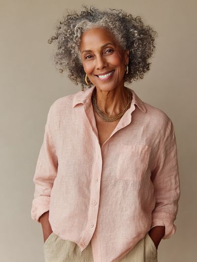 Smiling Woman Portrait — Photography Print. poster