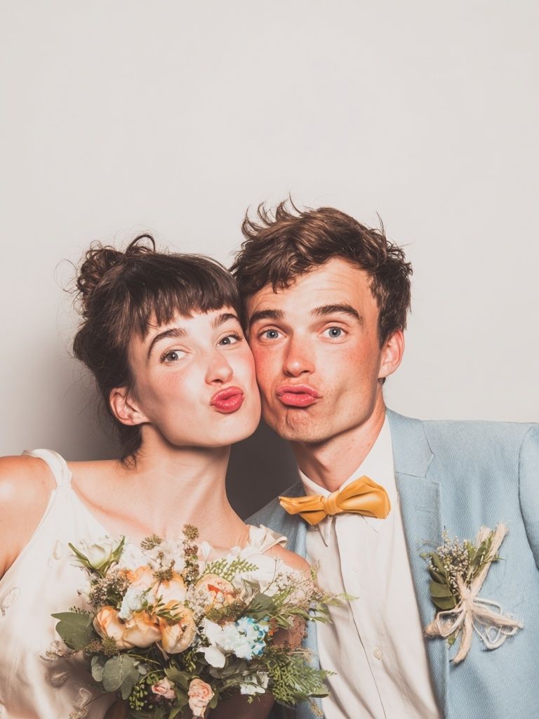 Playful Wedding Portrait Poster. poster — photography art