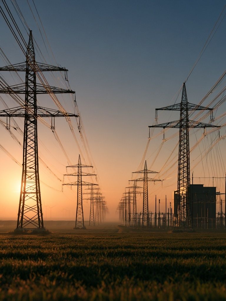 Power Lines at Sunset Photography Poster. poster — photography art