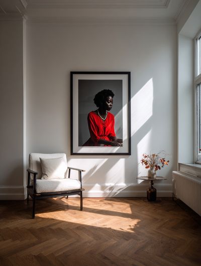 Portrait of a Woman in Red — Photography Print. poster print