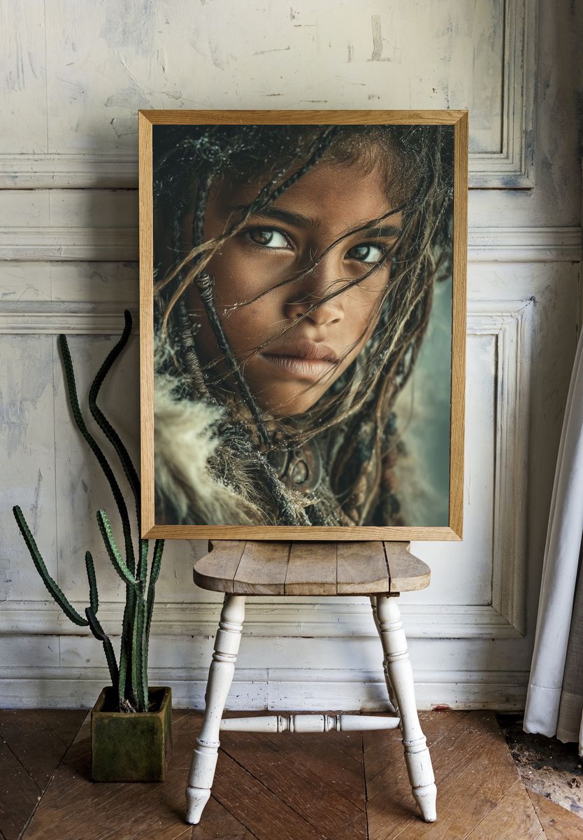 Portrait of a Young Warrior — Fine Art Print room preview