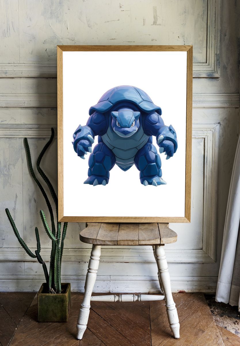 Blastoise — Digital Art Print room preview