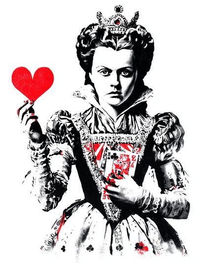 Queen of Hearts Pop Art Poster. poster print