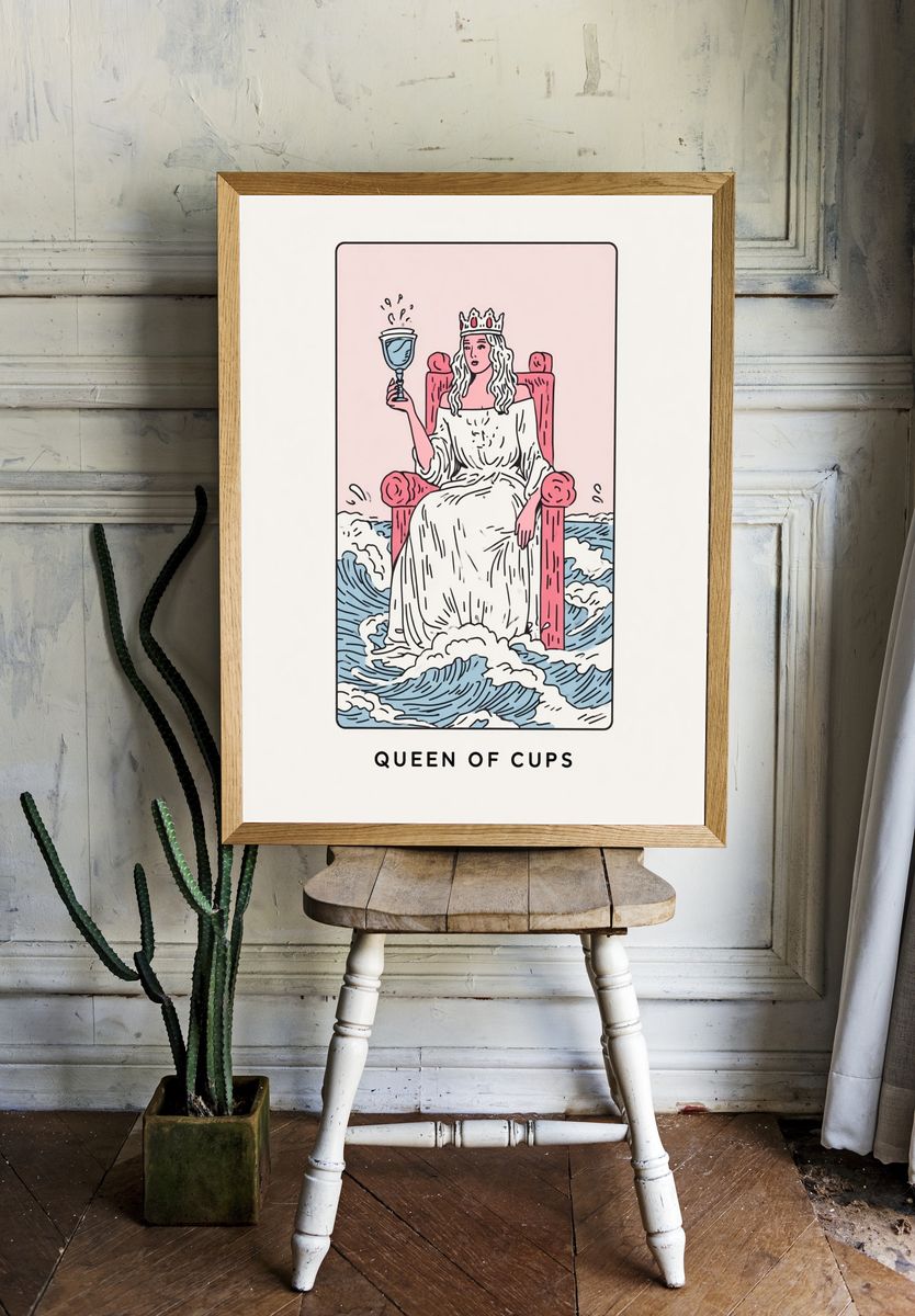 Queen of Cups — Illustration Print room preview