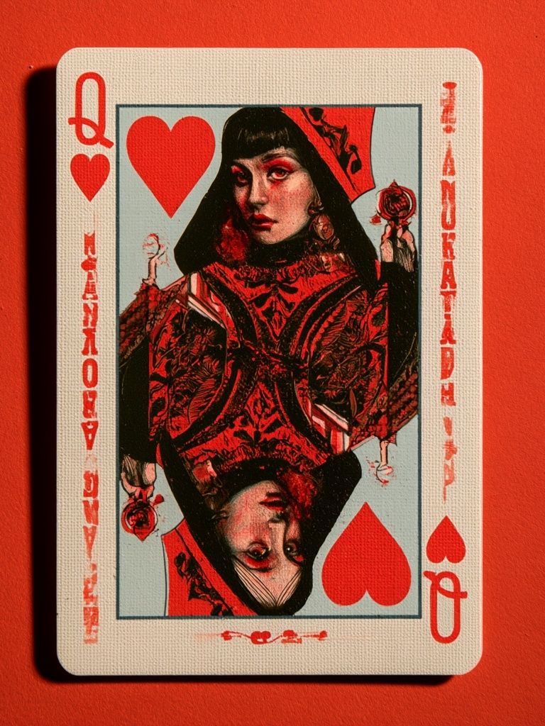 Queen of Hearts Tarot Poster. poster — illustration art