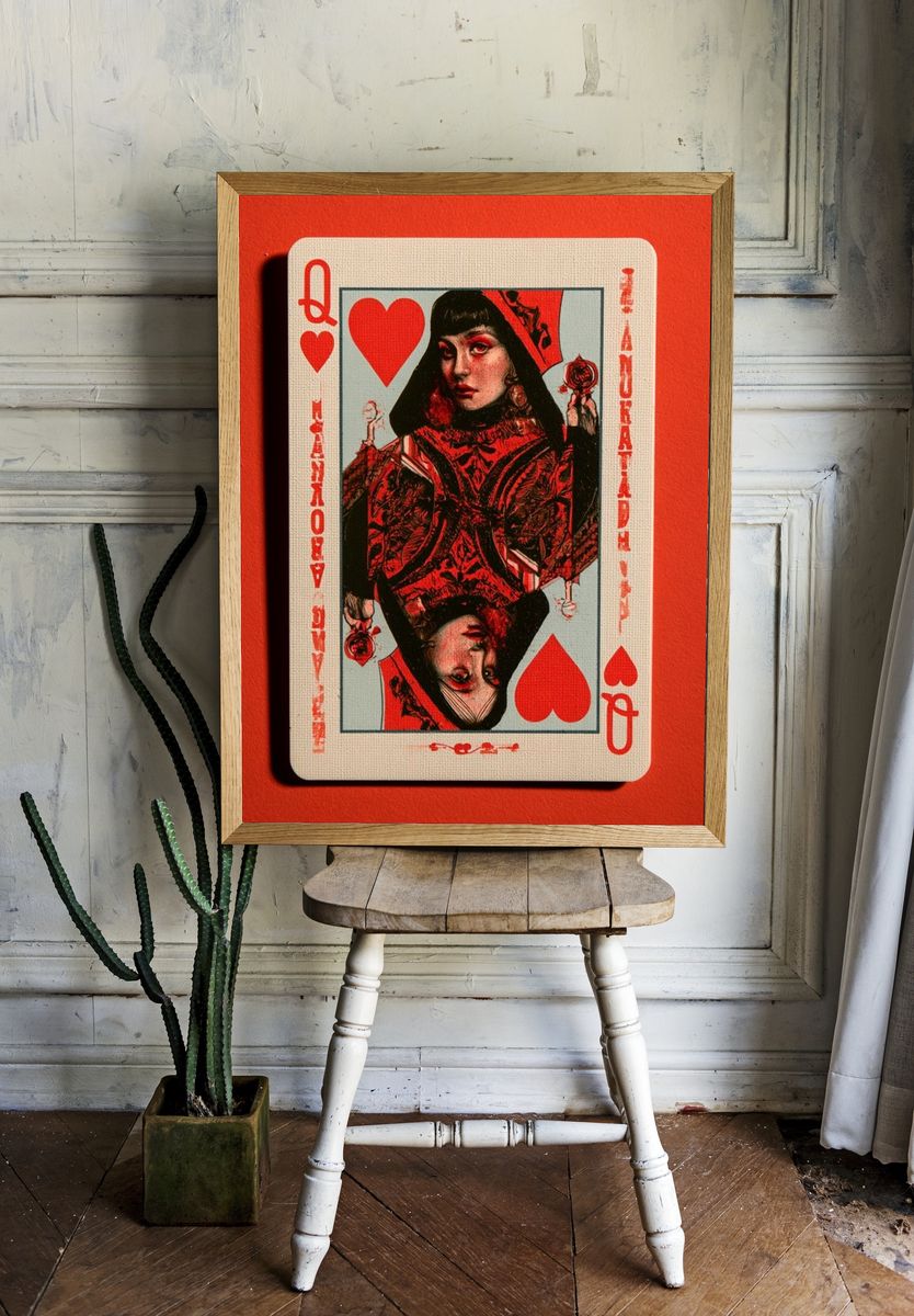 Queen of Hearts Tarot Poster. — room view 1