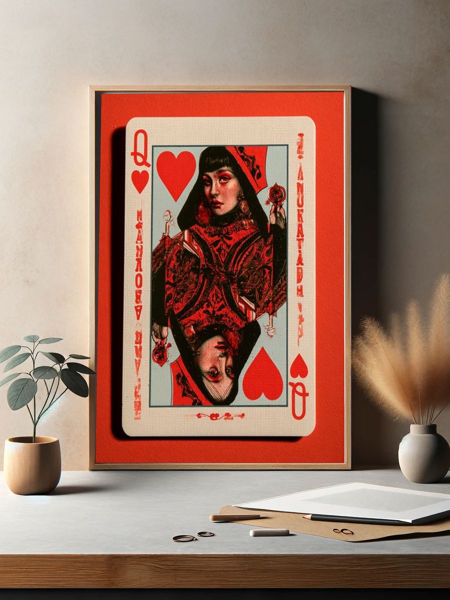 Queen of Hearts Tarot Poster. — room view 2