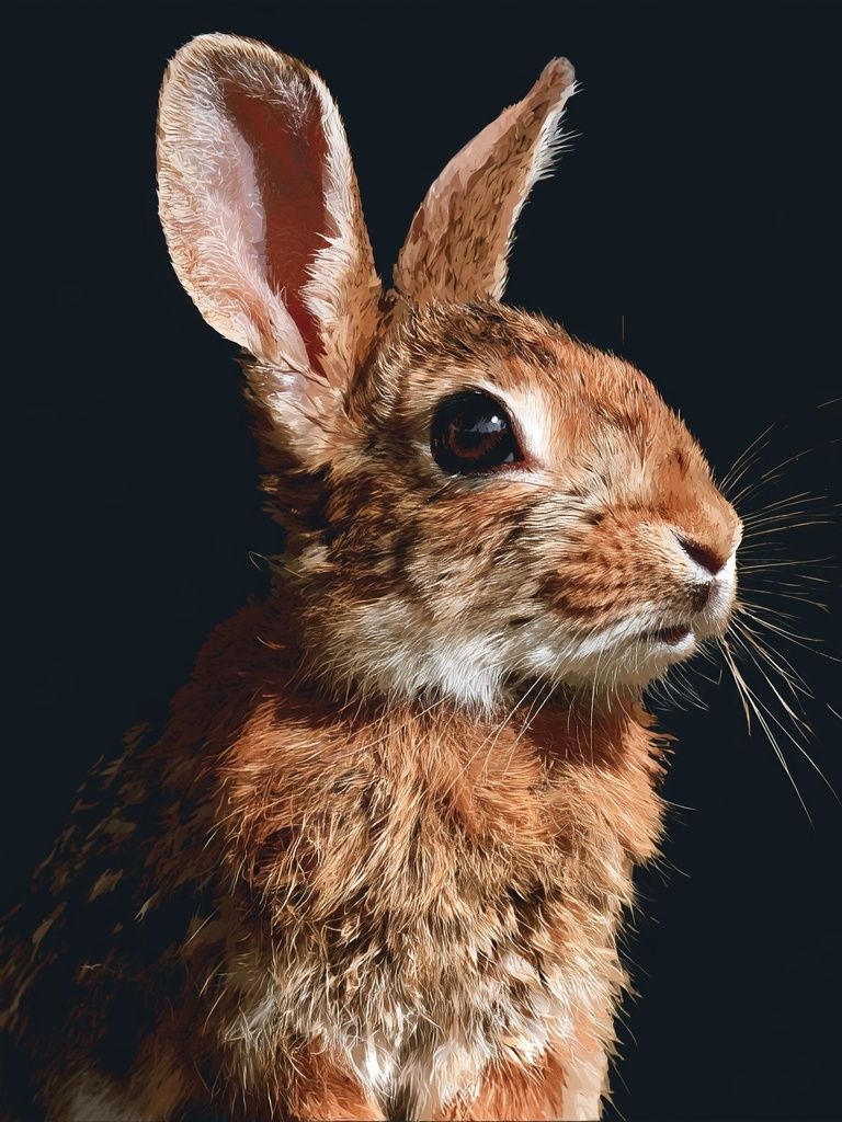 Rabbit Portrait Photography Poster. poster detail
