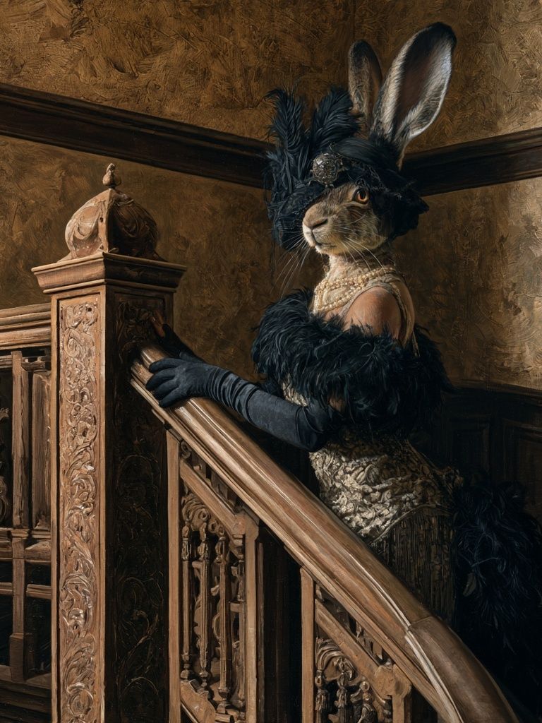 Rabbit Portrait Fine-Art Print. poster detail