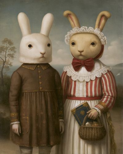 Rabbit Portrait Fine-Art Poster. poster